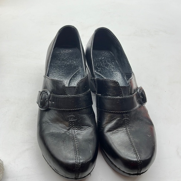 Dansko Black Leather Slip On Clog Sz 38. DAN1512C - Picture 1 of 7